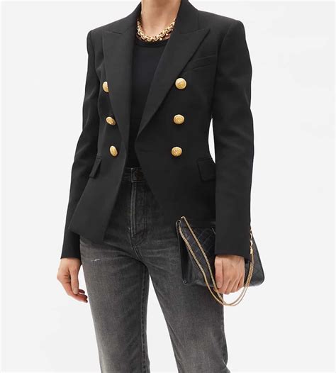 balmain black blazer dupe